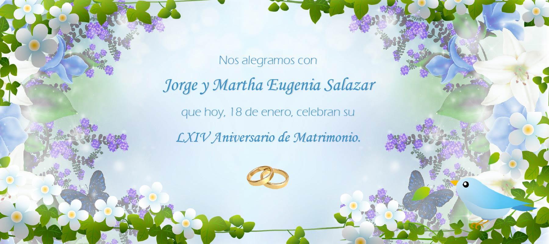 Felicitación Martha Eugenia y Jorge