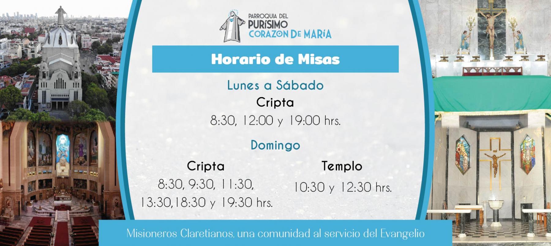 Horario de Misas 2022 Horario de Misas 2022